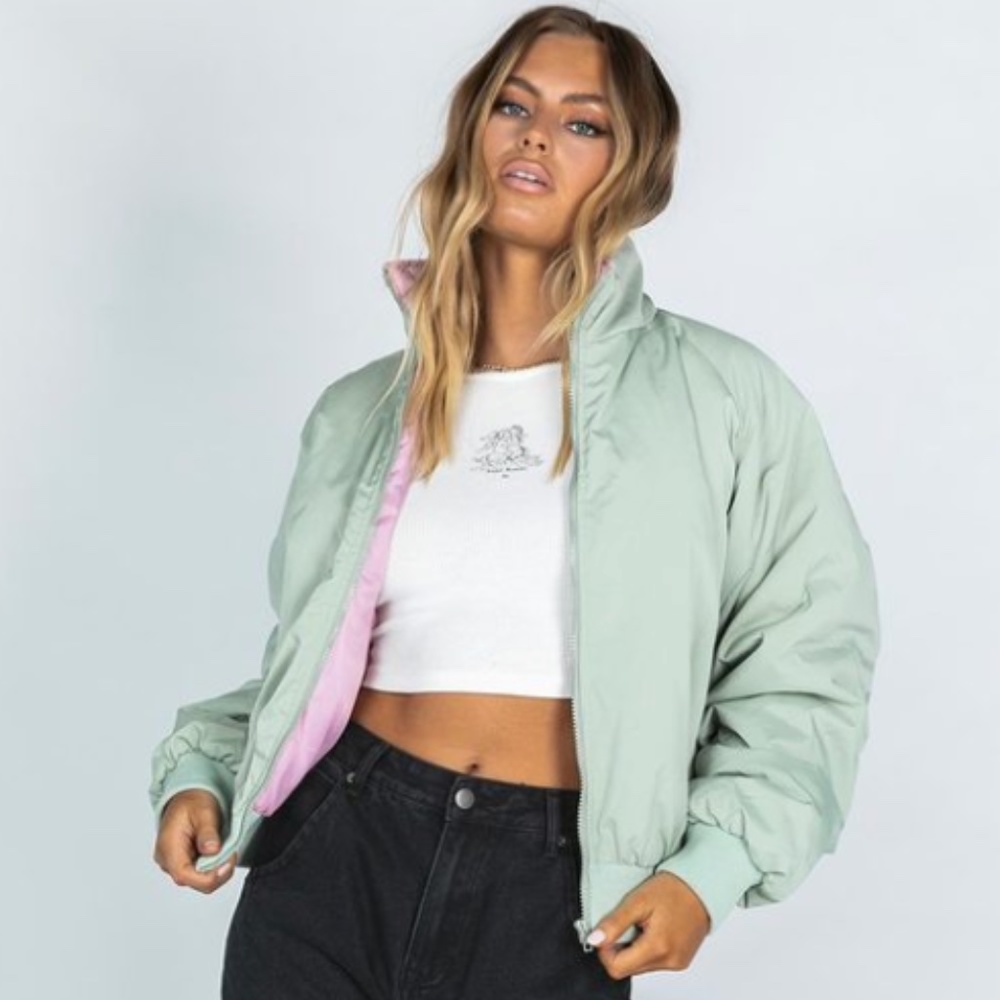 Princess Polly Green Puffer Jacket | Selena Jacket